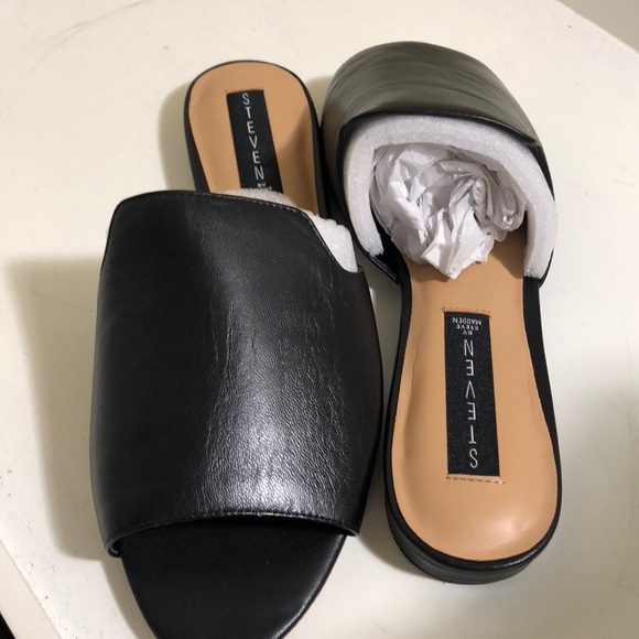steven by steve madden shoes steven size 85 black sensai leather